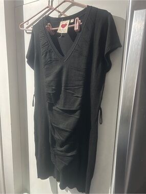 Derek Heart Black V-Neck Knit Dress